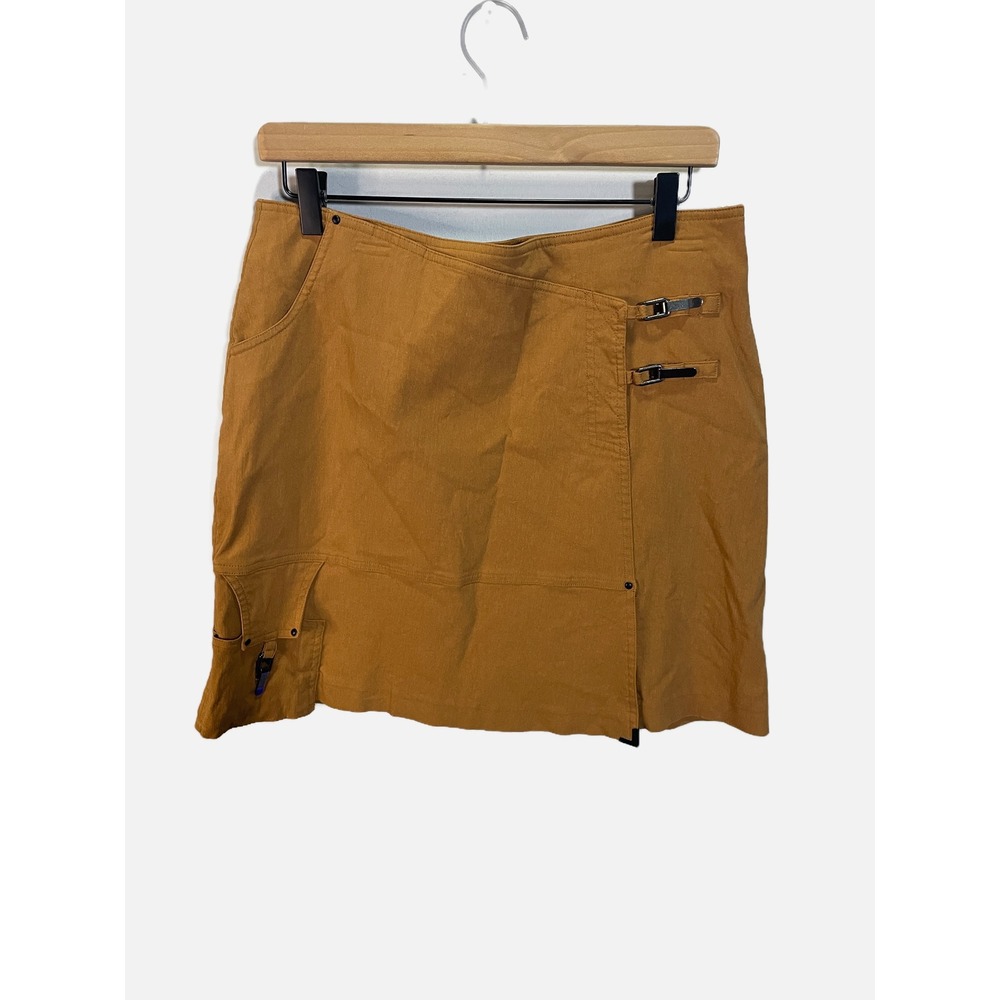 Jamie Sadock Skort Womens 12 Mustard Utility Buckle Golf Activewear Gorpcore